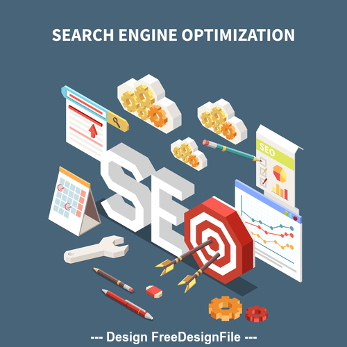 Advanced business search engine illustration vector