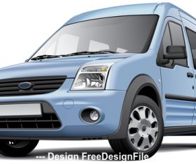 American compact minivan vector