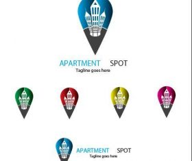 Apartment spot logo vector