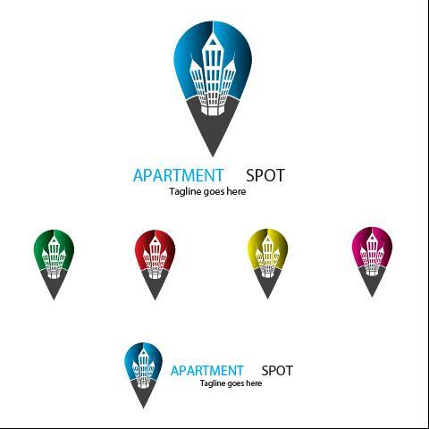 Apartment spot logo vector