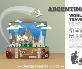 Argentina cartoon illustration vector