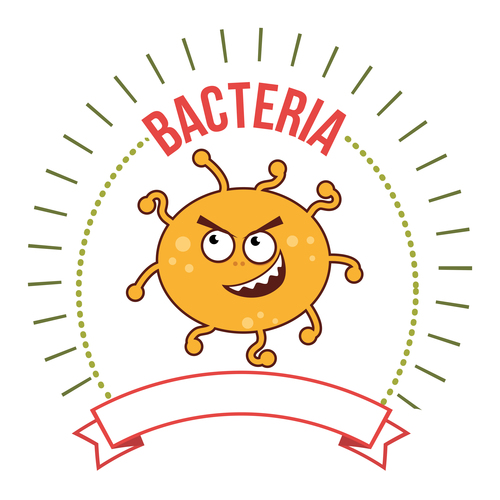 Arrogant bacteria icon vector