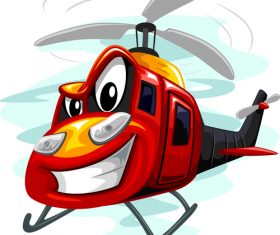 Assault helicopter cartoon vector