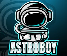 Astroboy gaming mascot design vector