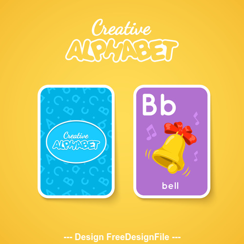 B letter word and picture vector