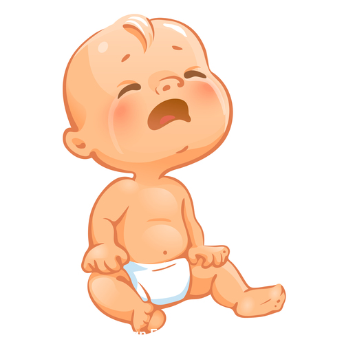 Baby cry vector