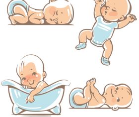 Baby everyday life vector
