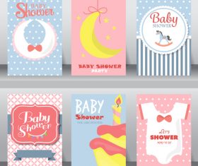 Baby shower card vector