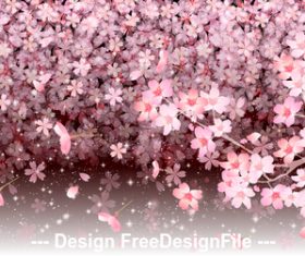 Background illustration sakura vector