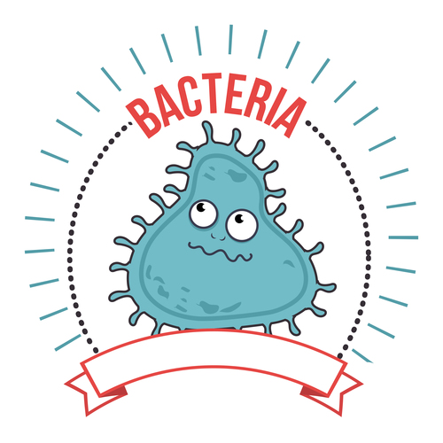 Bacteria cartoon icon vector