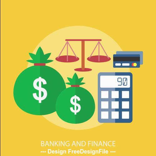 Banking and finance business elements vector