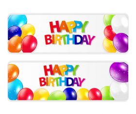 Banner celebration birthday vector