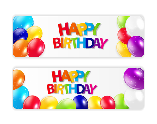 Banner celebration birthday vector