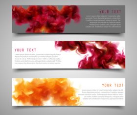 Banners with ink background vector