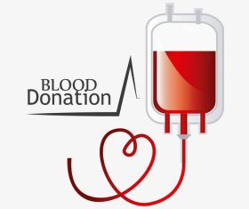 Blood donation sign vector