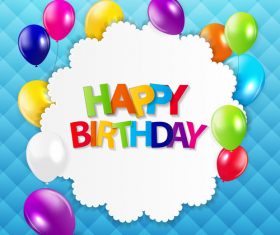 Blue comic background birthday card vector