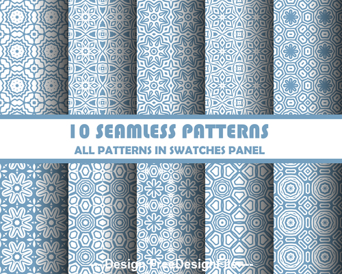 Blue white background seamless pattern vector