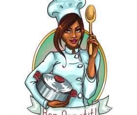 Bon appetit cartoon vector