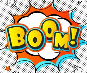 Boom comic font vector