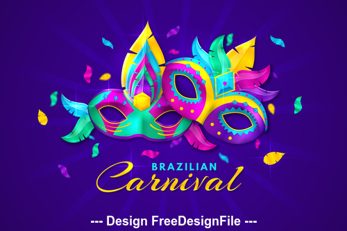 Brazil carnival poster vector