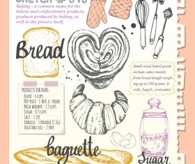 Bread sketch illustration vector