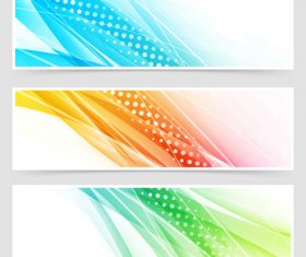 Bright colorful modern futuristic dotted headers vector