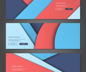 Bright geometric colors banner vector