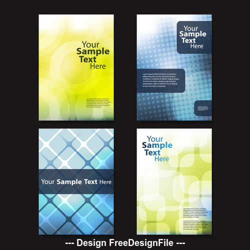 Brochure colorful background design template vector