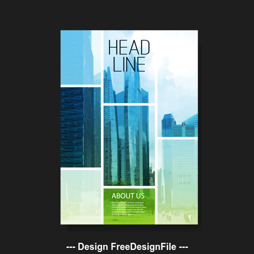 Brochure design template vector