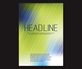 Brochure green background design template vector