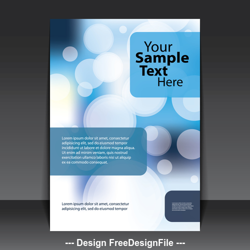 Brochure sample text design template vector