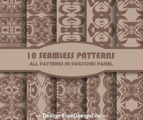 Brown geometric seamless pattern vector