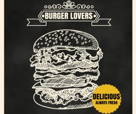Burger lovers vector