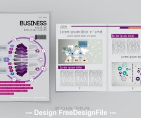 Business brochure template vector