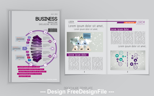 Business brochure template vector