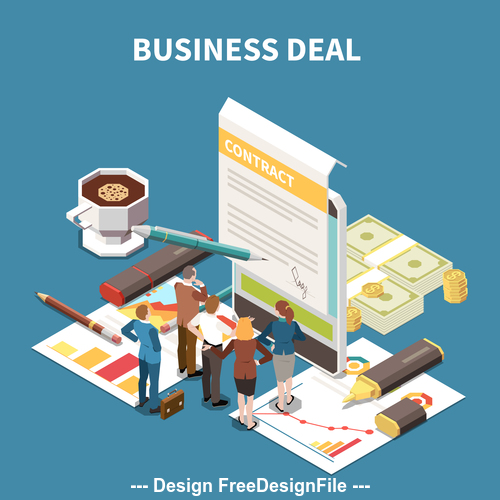 Business deal illustration vector