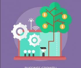 Business growth elements vector