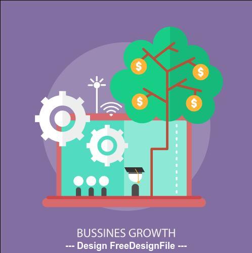 Business growth elements vector