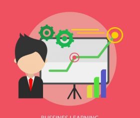 Business learning elements vector