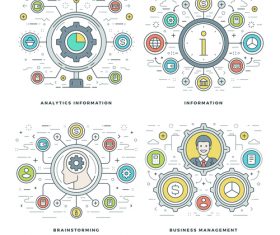 Business manacement information template vector