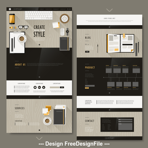 Business web design vector