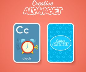 C letter word and picture vector