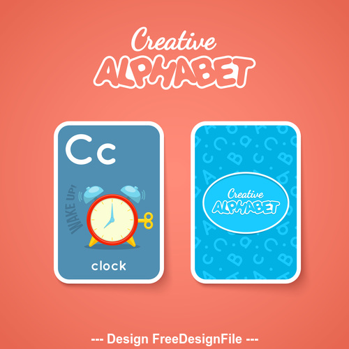 C letter word and picture vector