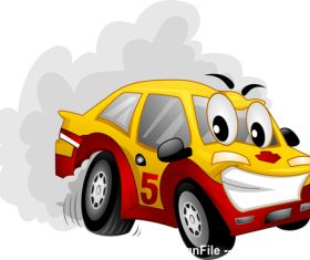 Car drif cartoon vector