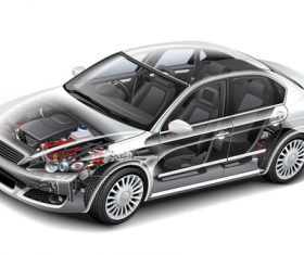 Car engine display vector