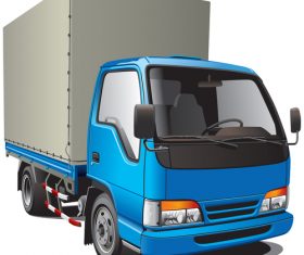 Cargo truck cartoon vector