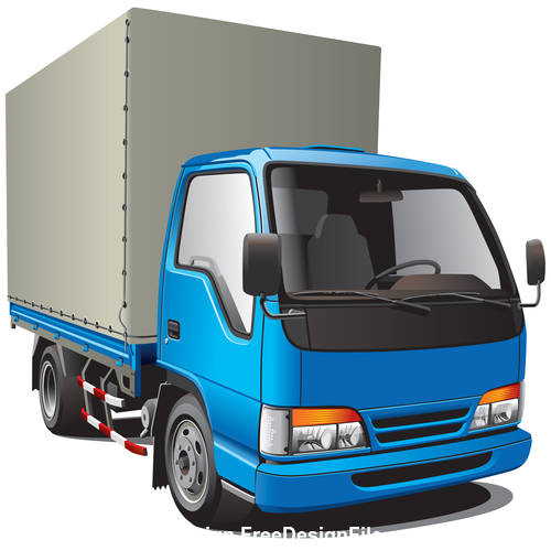 Cargo truck cartoon vector free download