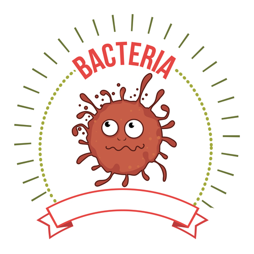 Cartoon bacteria icon vector