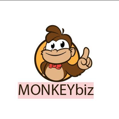 Cartoon cool monkey smiling logo vector