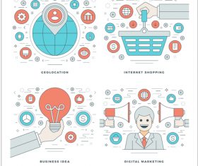 Ceolocation information template vector
